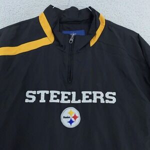 Pittsburgh Steelers Jacket Mens 2XL Black Yellow NFL Football Pullover Reebok